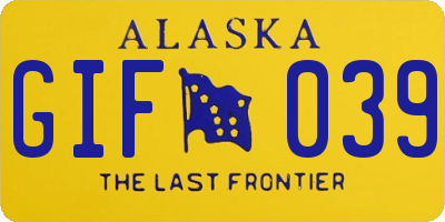 AK license plate GIF039
