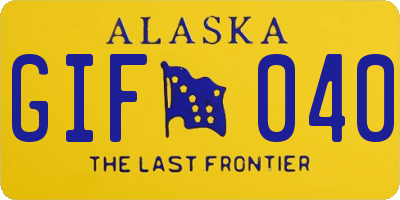 AK license plate GIF040