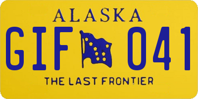 AK license plate GIF041