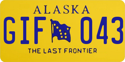 AK license plate GIF043