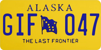 AK license plate GIF047