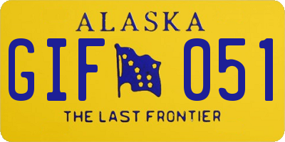 AK license plate GIF051