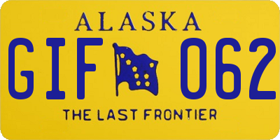 AK license plate GIF062