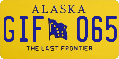 AK license plate GIF065