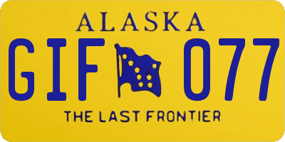 AK license plate GIF077