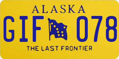AK license plate GIF078
