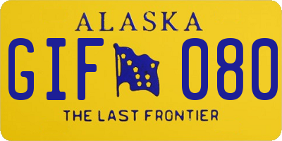 AK license plate GIF080