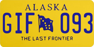 AK license plate GIF093