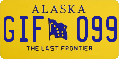AK license plate GIF099