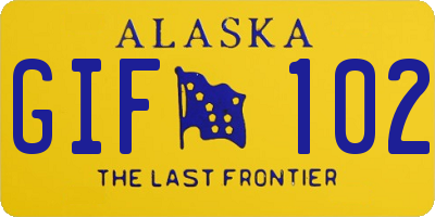 AK license plate GIF102