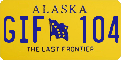 AK license plate GIF104