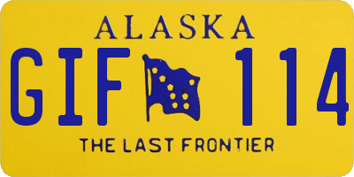 AK license plate GIF114