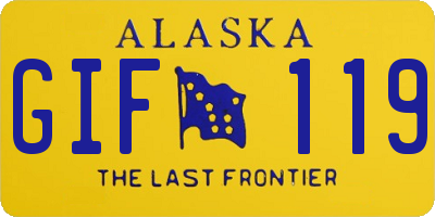 AK license plate GIF119