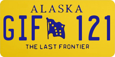 AK license plate GIF121