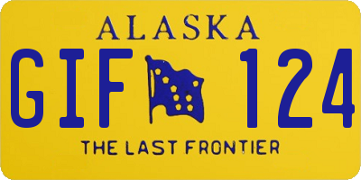 AK license plate GIF124