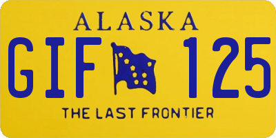 AK license plate GIF125