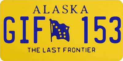 AK license plate GIF153