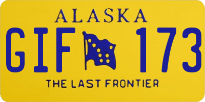 AK license plate GIF173