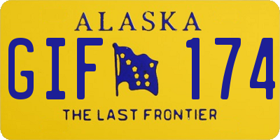 AK license plate GIF174