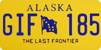 AK license plate GIF185