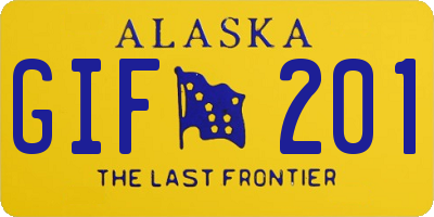 AK license plate GIF201
