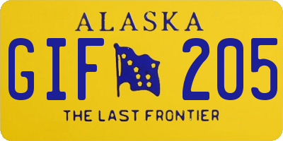 AK license plate GIF205