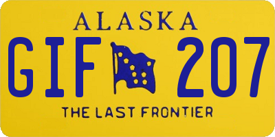 AK license plate GIF207