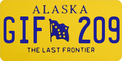 AK license plate GIF209