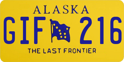 AK license plate GIF216
