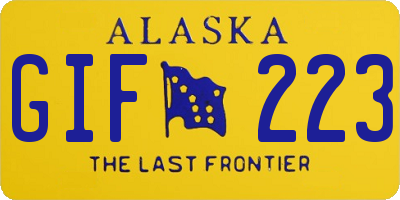 AK license plate GIF223