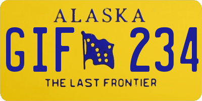 AK license plate GIF234