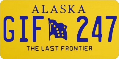 AK license plate GIF247
