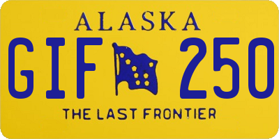 AK license plate GIF250