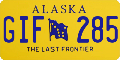 AK license plate GIF285