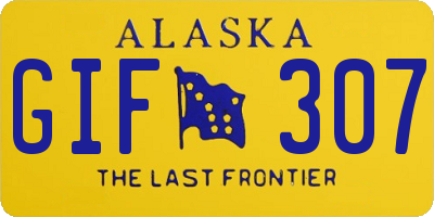 AK license plate GIF307