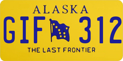 AK license plate GIF312