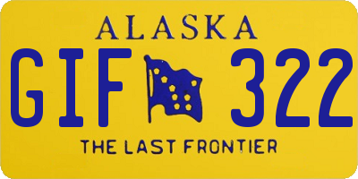 AK license plate GIF322