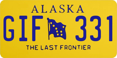 AK license plate GIF331
