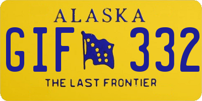 AK license plate GIF332