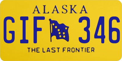 AK license plate GIF346