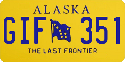 AK license plate GIF351