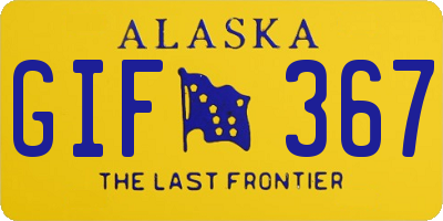 AK license plate GIF367