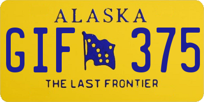 AK license plate GIF375