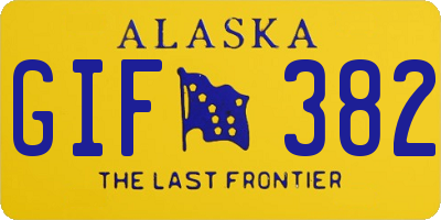 AK license plate GIF382