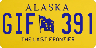 AK license plate GIF391