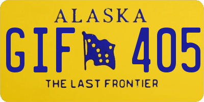 AK license plate GIF405