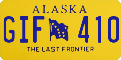 AK license plate GIF410