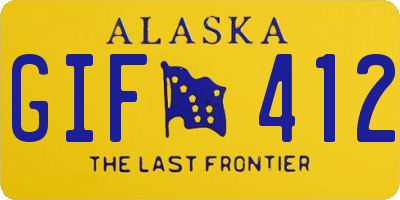 AK license plate GIF412