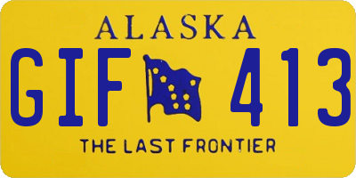 AK license plate GIF413