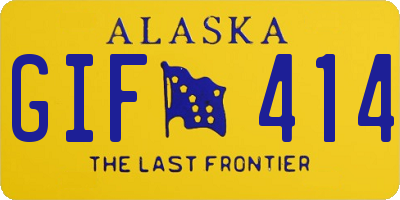 AK license plate GIF414